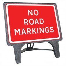 No Road Markings Q Sign